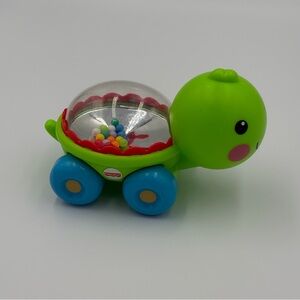 Fisher Price Poppity Pop Turtle Green Popping Toy Baby Toddler Rattle